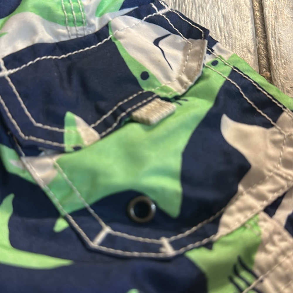 Carters Kids Shark Print Swim Trunks 4T - Picture 2 of 4